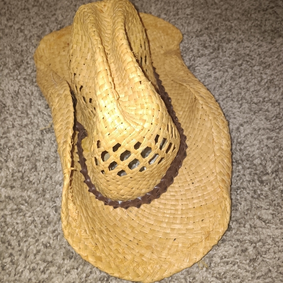 Youth Straw Cowboy/Cowgirl Hat - Picture 1 of 4